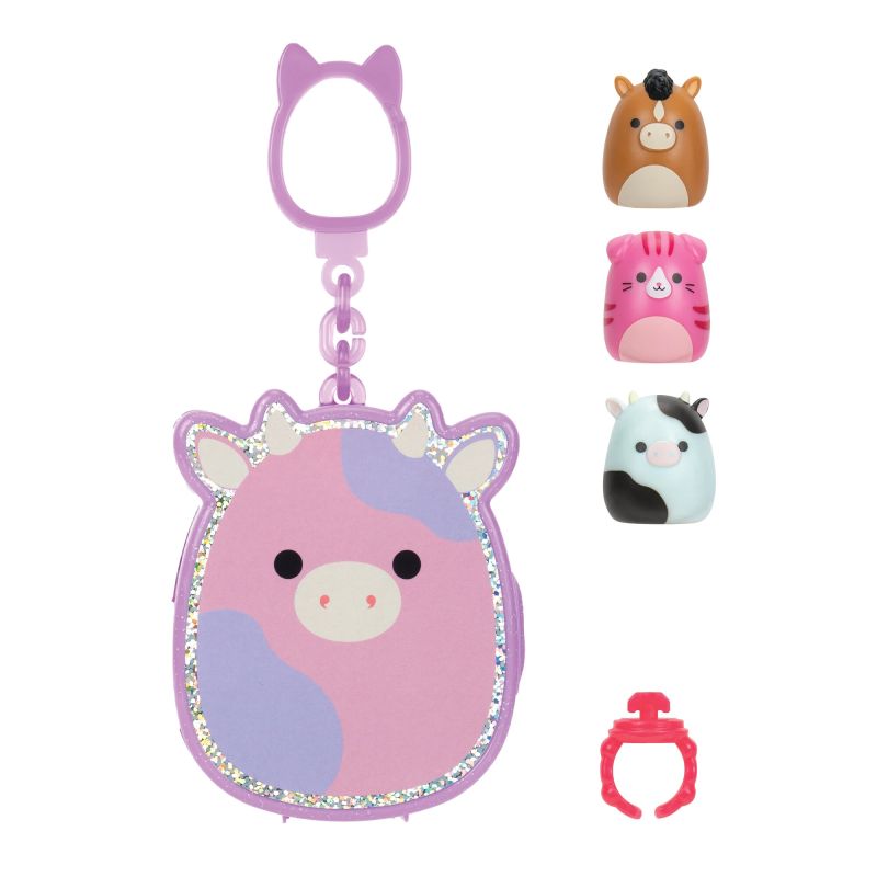 SQUISHMALLOWS CLIP-A-LONGS 3 figūriņas necaurspīdīgā iepakojumā, 2,5 cm